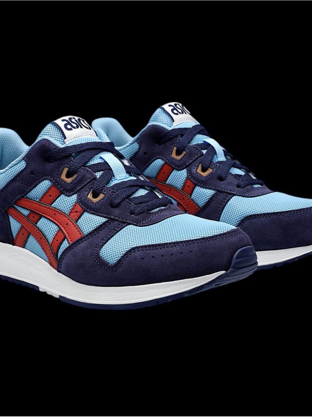 ASICS Lyte Classic Men’s 11.5 Harbor Blue Burnt Red Sneakers 1201A477-402